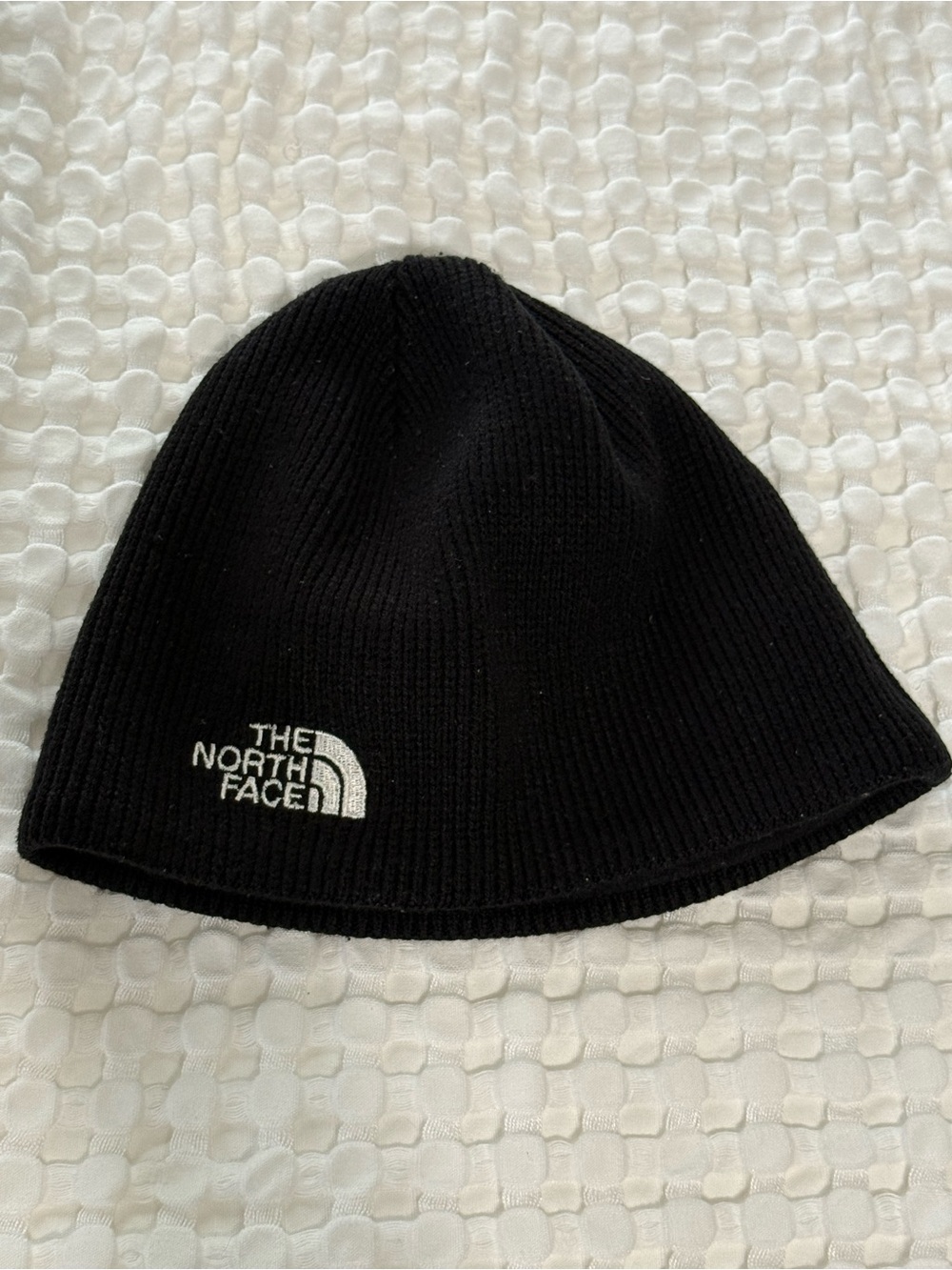 The North Face Black Knit Logo Beanie